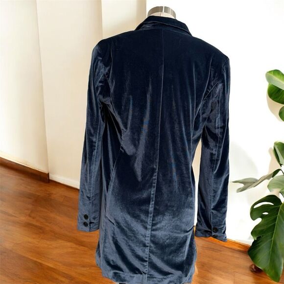 Lucca Couture Wild Fang Velvet Velveteen Jacket Blazer Small Peacoat - Picture 2 of 5